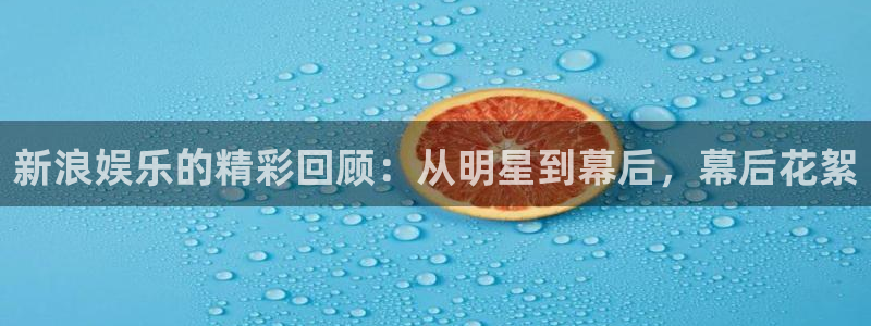 壹号平台娱乐：新浪娱乐的精彩回顾：从明星到幕后，幕后花絮